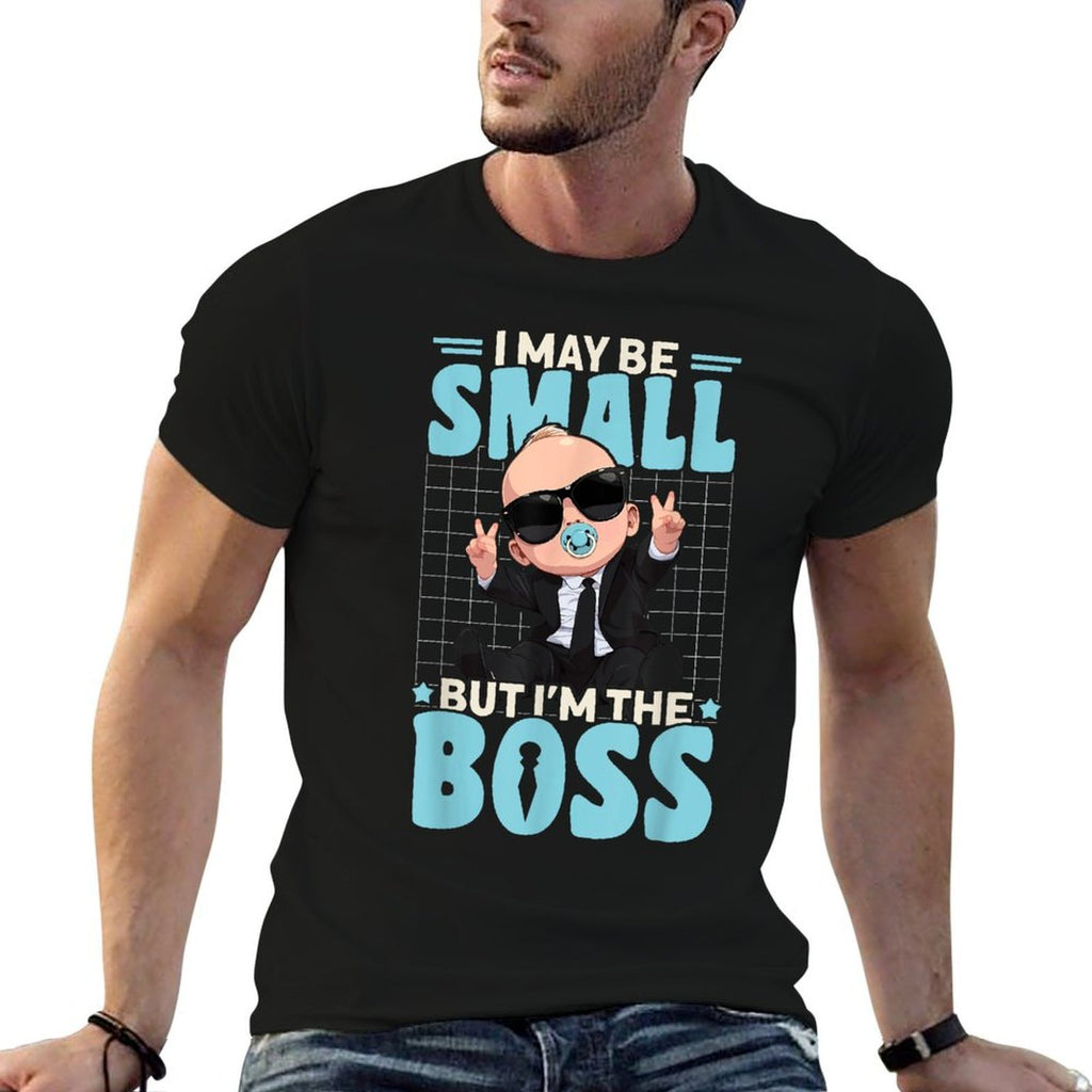 Baby Boss &#34;I May Be Small But I'm The Boss&#34; Like A Boss Kids  Summer-ready Fabric T-Shirt