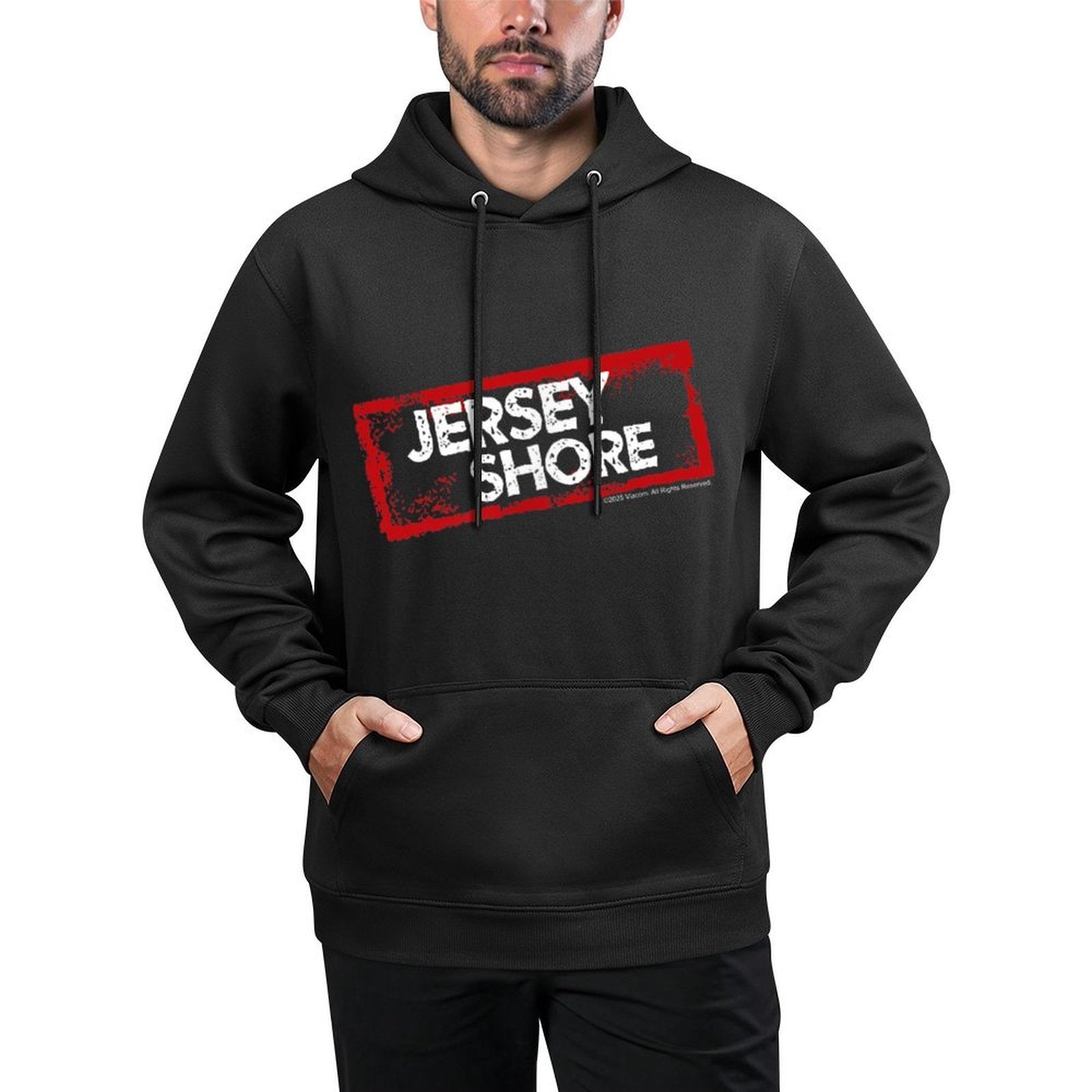 Jersey Shore Small Chest Logo Reality TV Show Relaxed Fit Hoodie