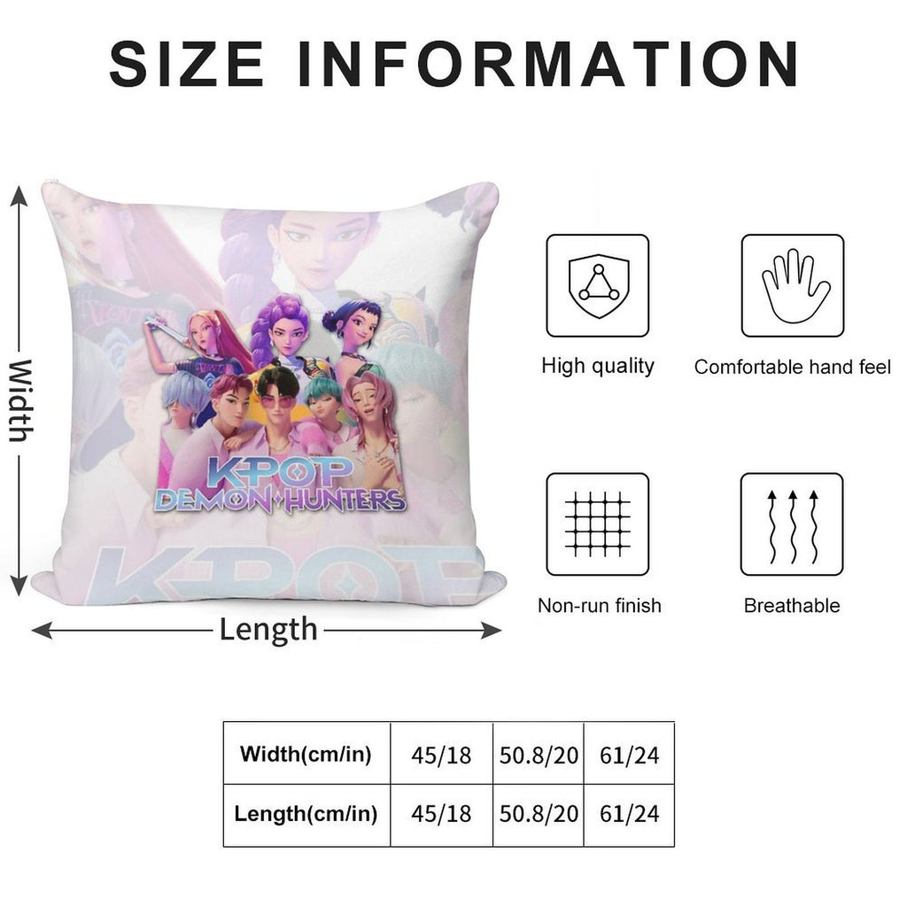 Kpop Demon Hunters Soft Luxury Feel Throw Pillow