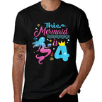 This Mermaid Is 4 Year Old Girls 4th Birthday Mermaid  Versatile T-Shirt