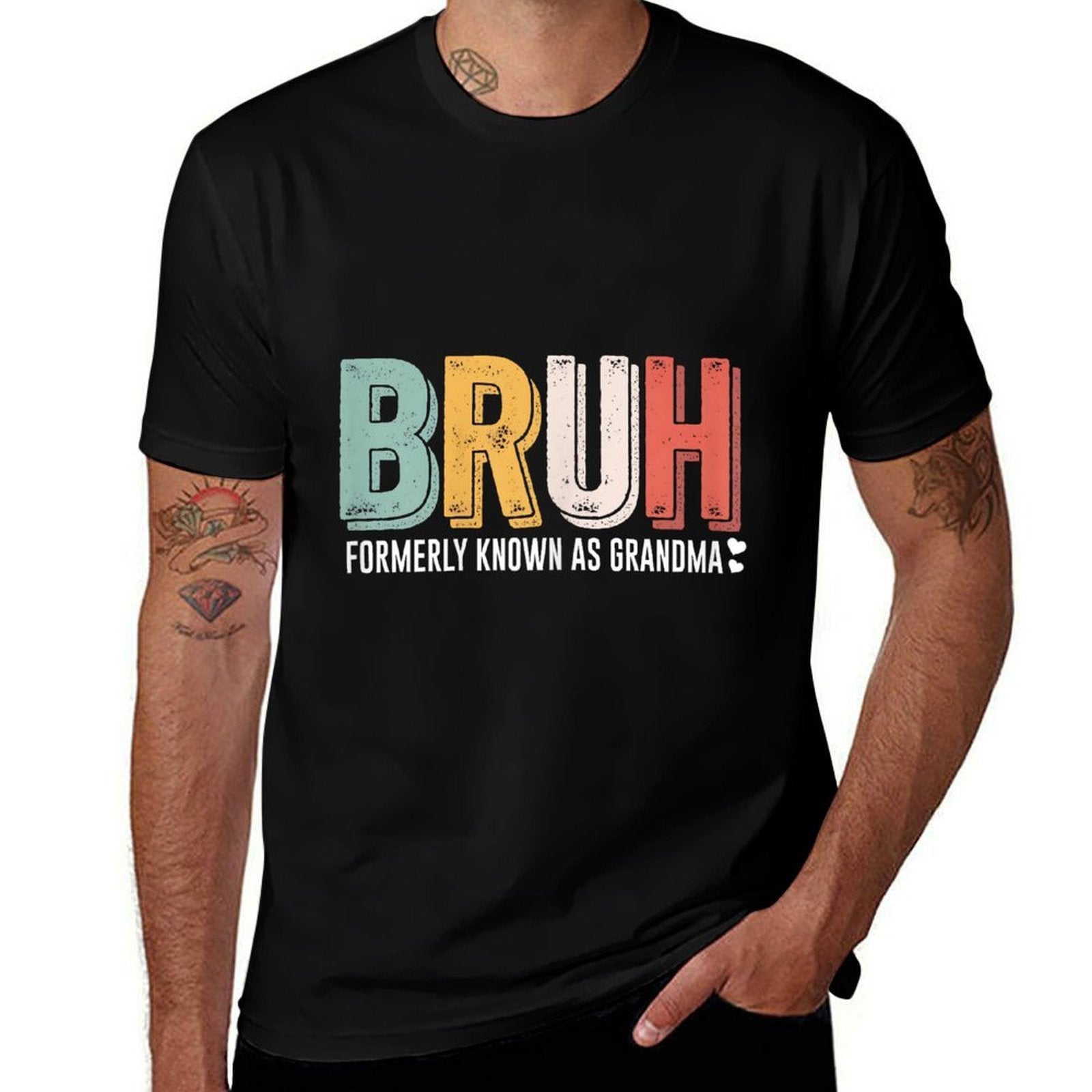 Bruh Formerly Known As Grandma Vintage Funny Mothers Day  Quick-drying T-Shirt