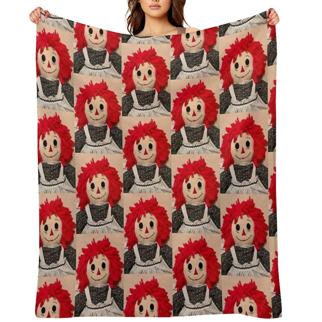 Sweet Raggedy Ann 2 Sustainable Throw Blanket
