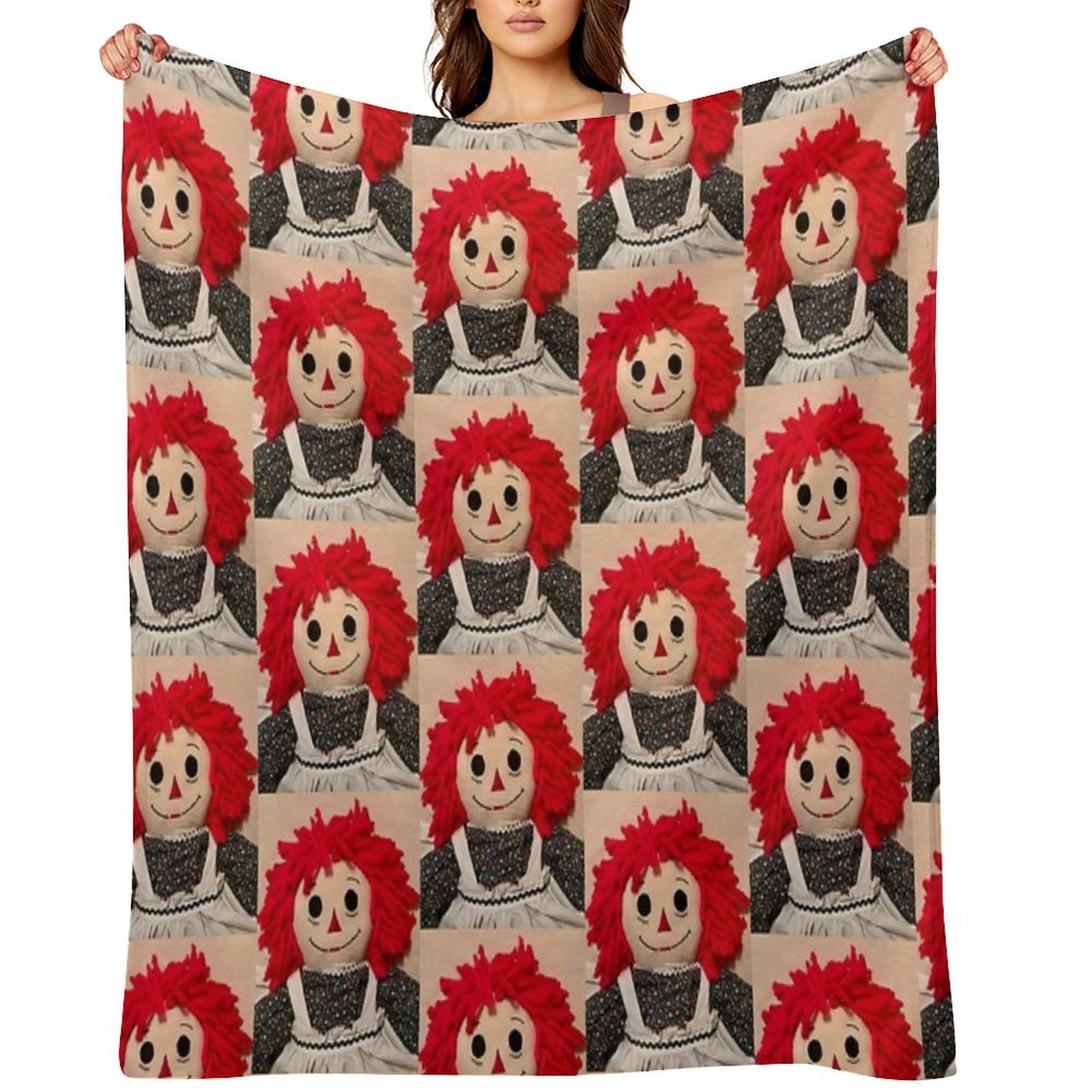 Sweet Raggedy Ann 2 Sustainable Throw Blanket
