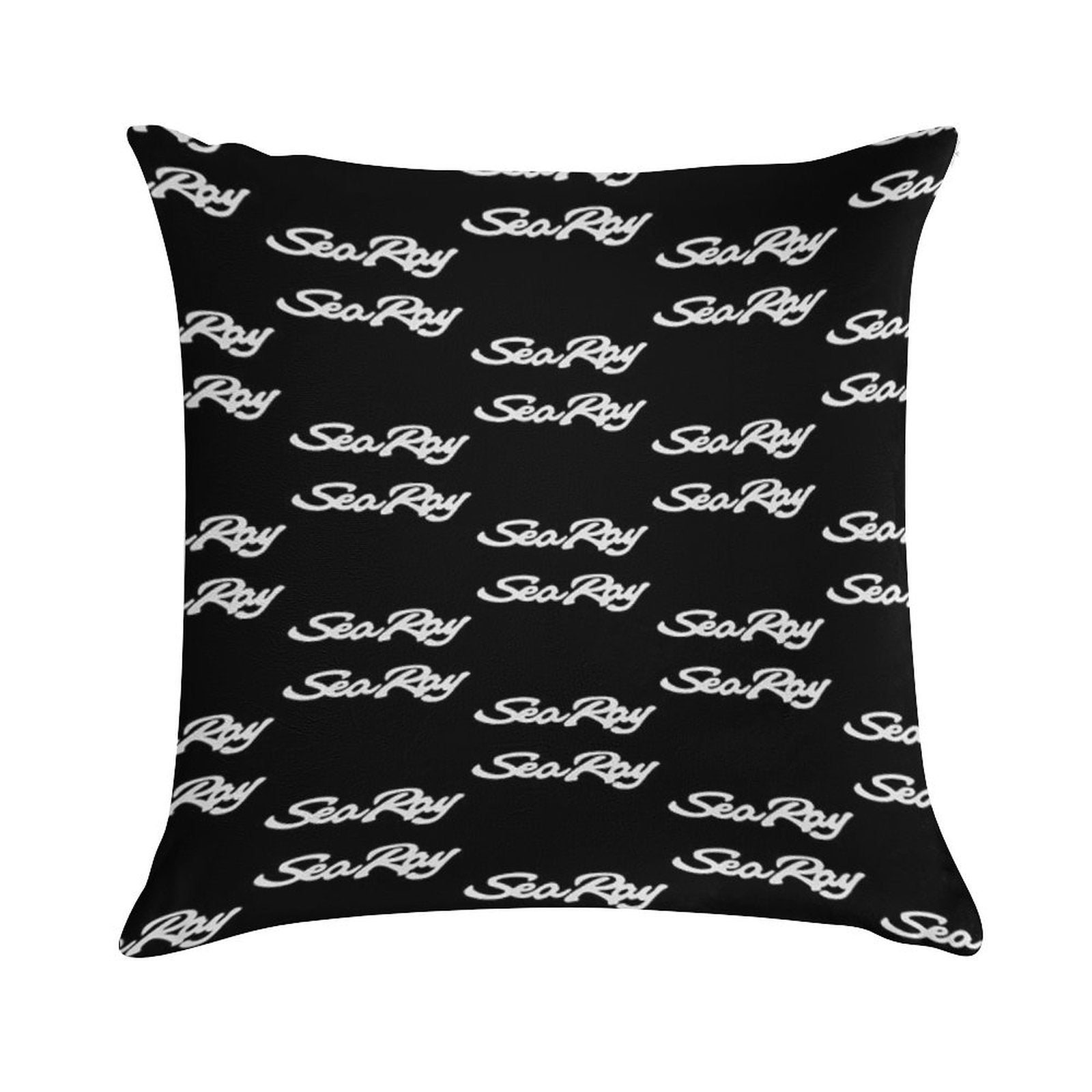Sea Ray Double Black And White Print Soft Easy Maintenance Throw Pillow