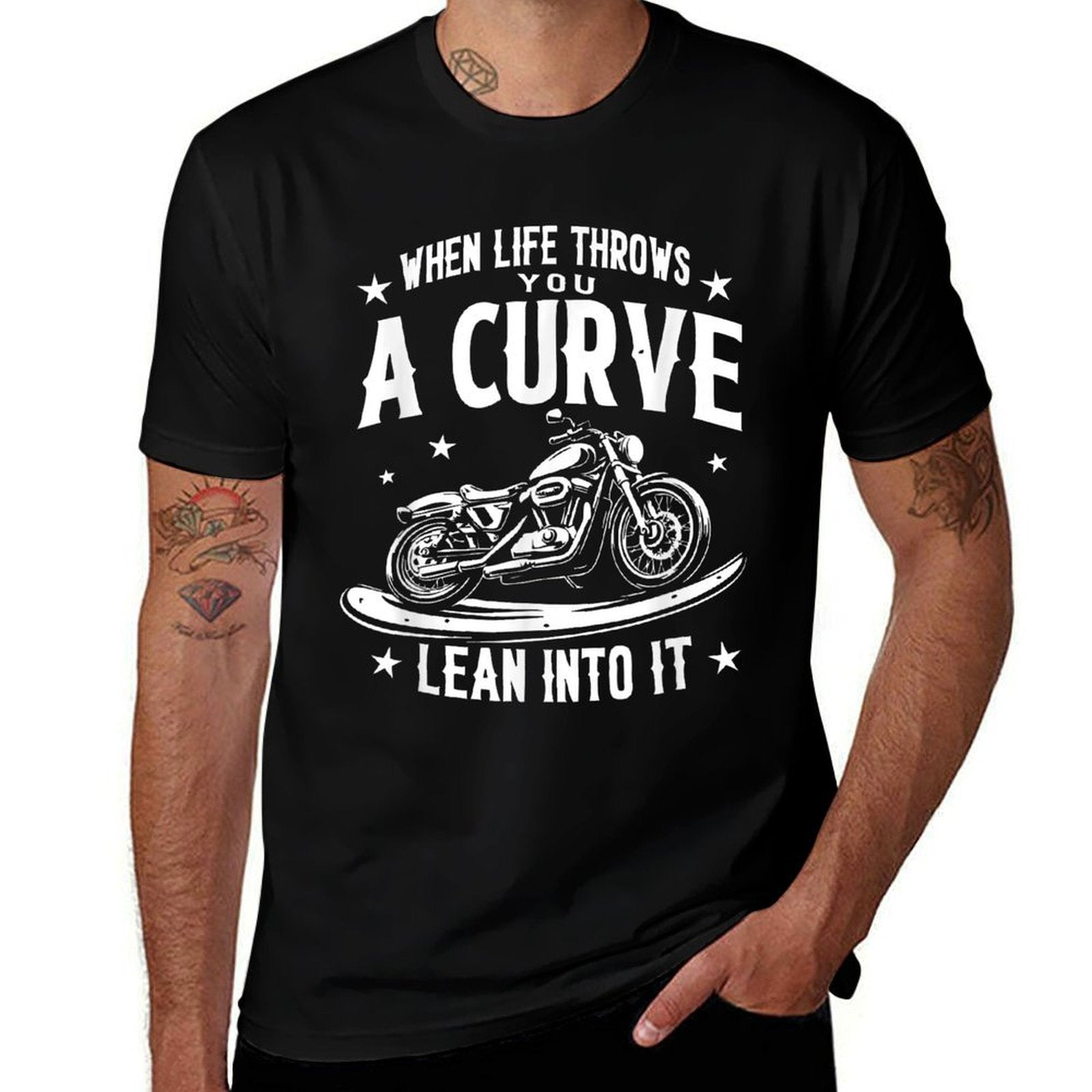 Biker Life Throws You A Curve Motorcycle Men Women  Quick-drying T-Shirt