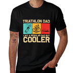 Funny Triathlon Design For Men Dad Swim Bike Run Triathletes  Wrinkle-resistant T-Shirt