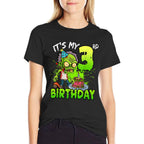 It's My 3rd Birthday Zombie Lover 3 Year Old Boys Girls  Cotton T-Shirt