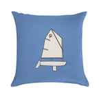 Optimist Sailboat - White Soft Skin-Friendly Throw Pillow