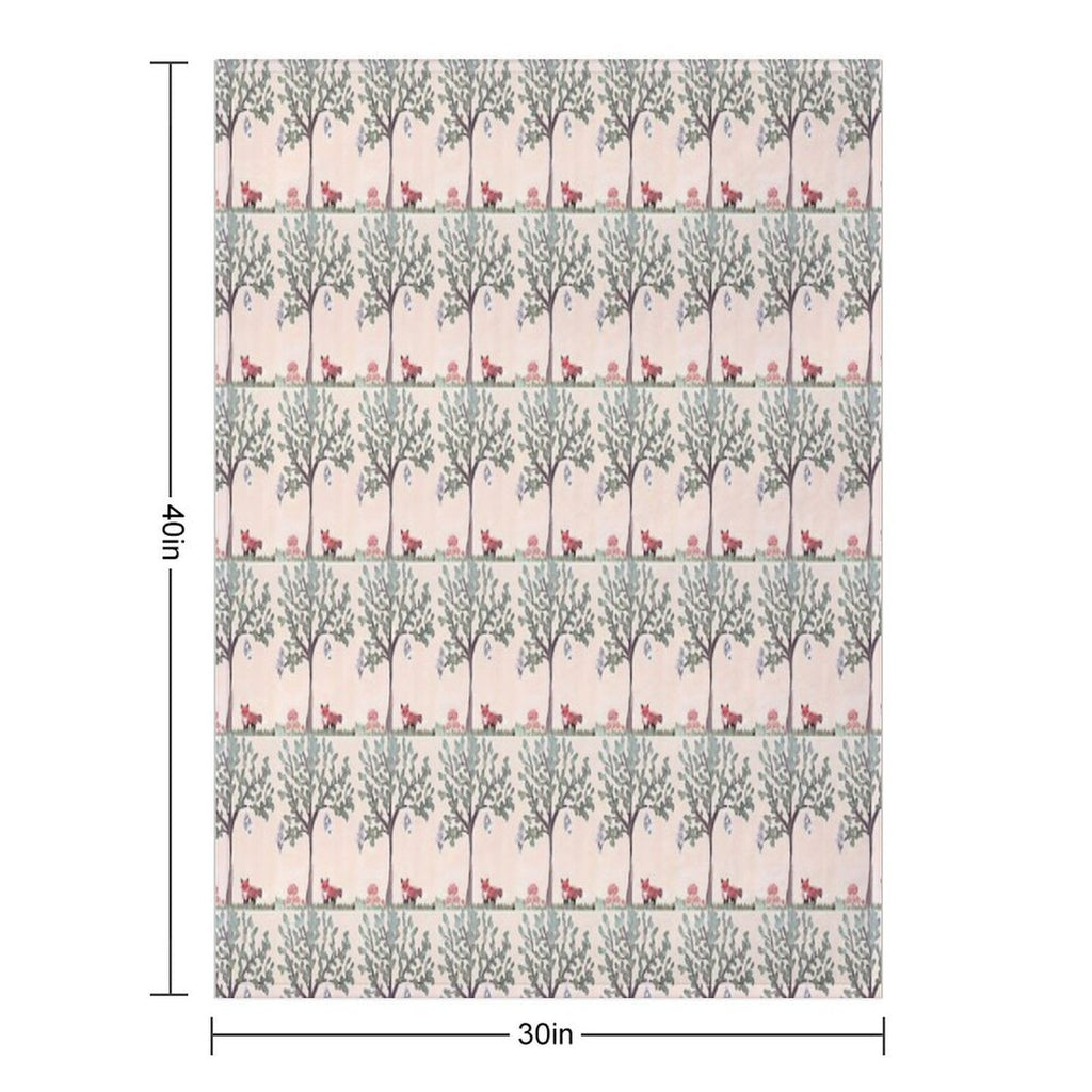 Forest Visitors Durable Throw Blanket