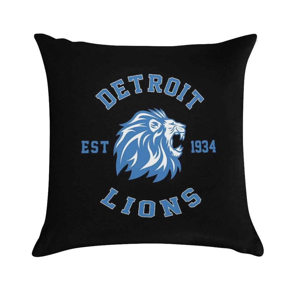 Art - Detroit Lions Soft Washable Throw Pillow