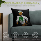 Vintage Marshall U. Retro Mascot Logo - Distressed Version Marco Soft Gift Ready Throw Pillow