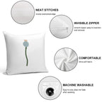 Poppy Capsule Drawing Soft Durable Construction Throw Pillow