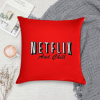 Netflix And Chill Soft Hidden Zipper Throw Pillow