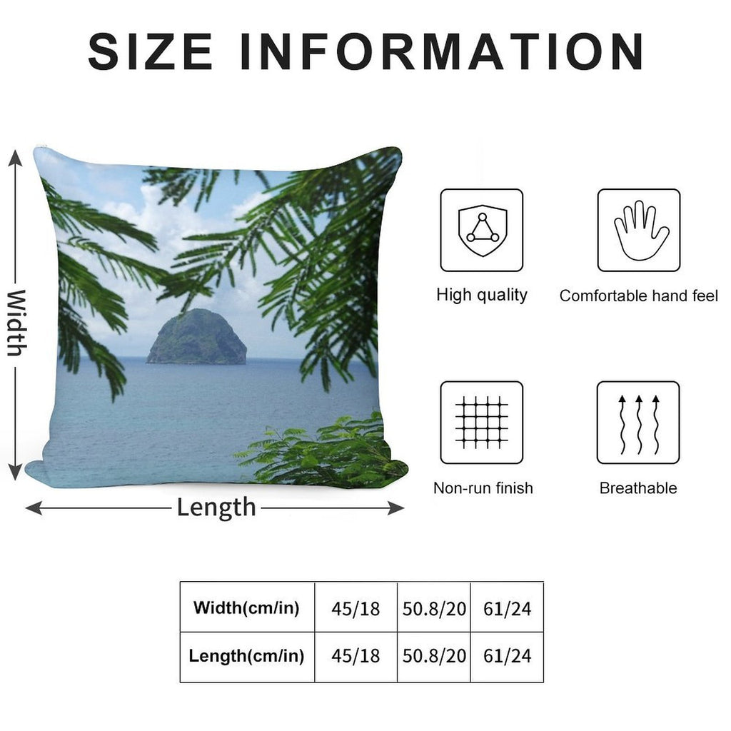 Rocher Du Diamant 2 - Martinique, F.W.I. Soft Bedroom Essential Throw Pillow