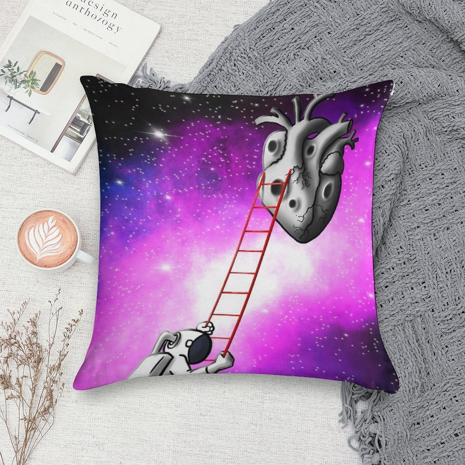 Expedition to The Heart Soft Reinforced Edging Throw Pillow