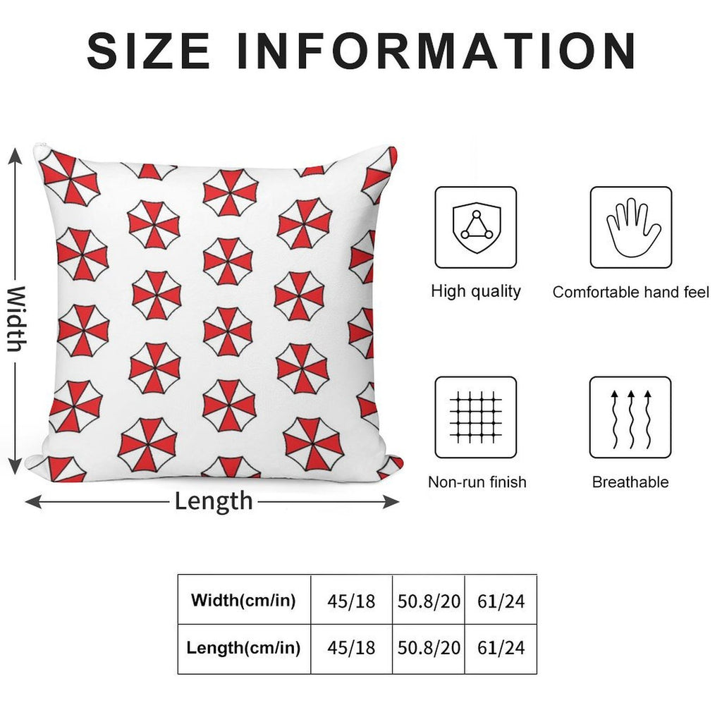 Resident Evil Inspired Umbrella Corporation Products Version 2 Soft Fade-Resistant Throw Pillow