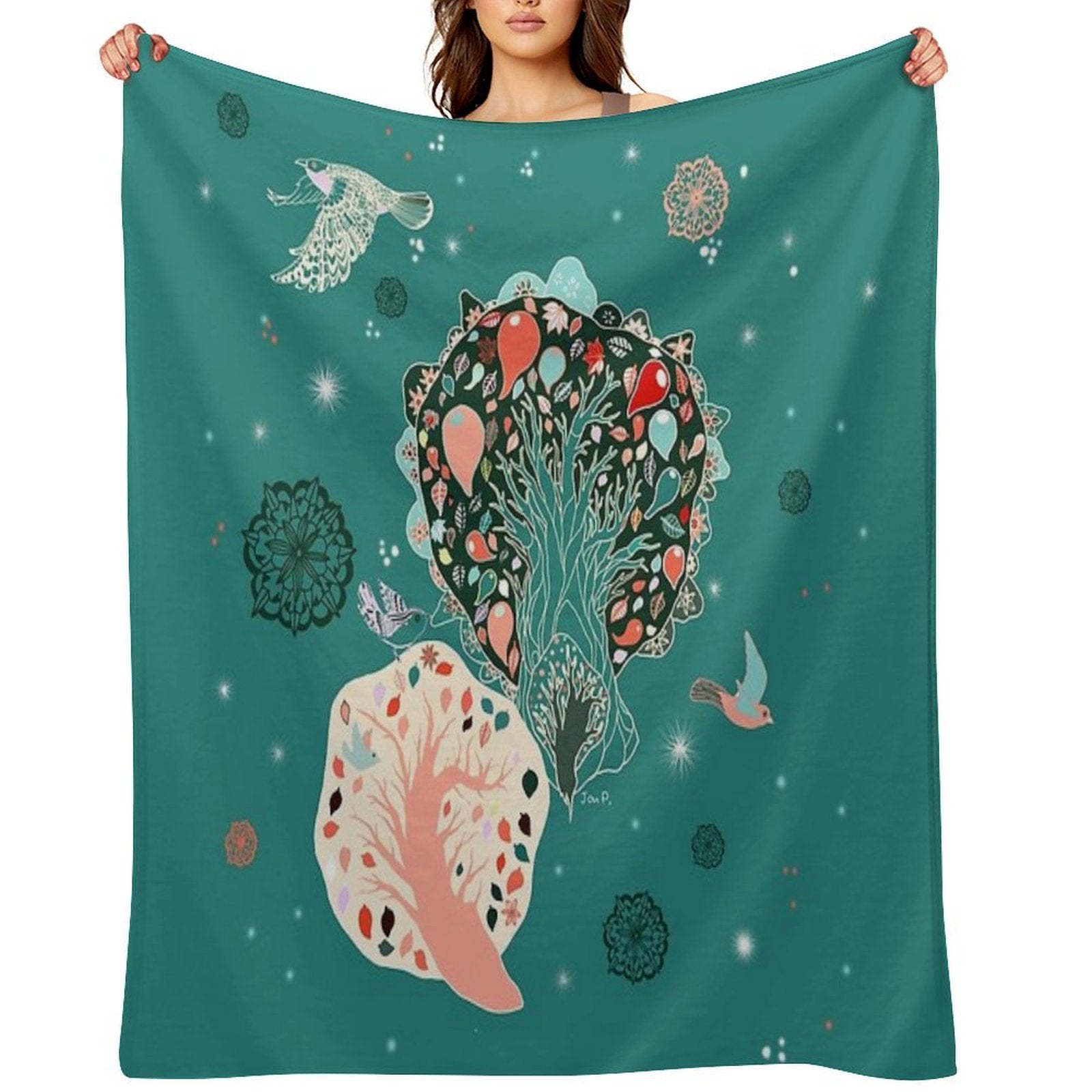 Lovely Forest Gift-ready Throw Blanket
