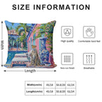 Cheetah at The Swimming Pool in Palm Beach Soft Luxury Feel Throw Pillow