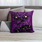 Necronomicon Creepy Face Soft Short Plush Fabric Throw Pillow