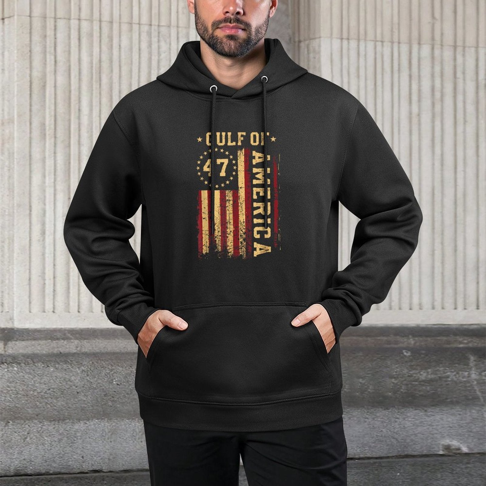 Gulf of USA America Funny USA Flag Customizable Surface Hoodie