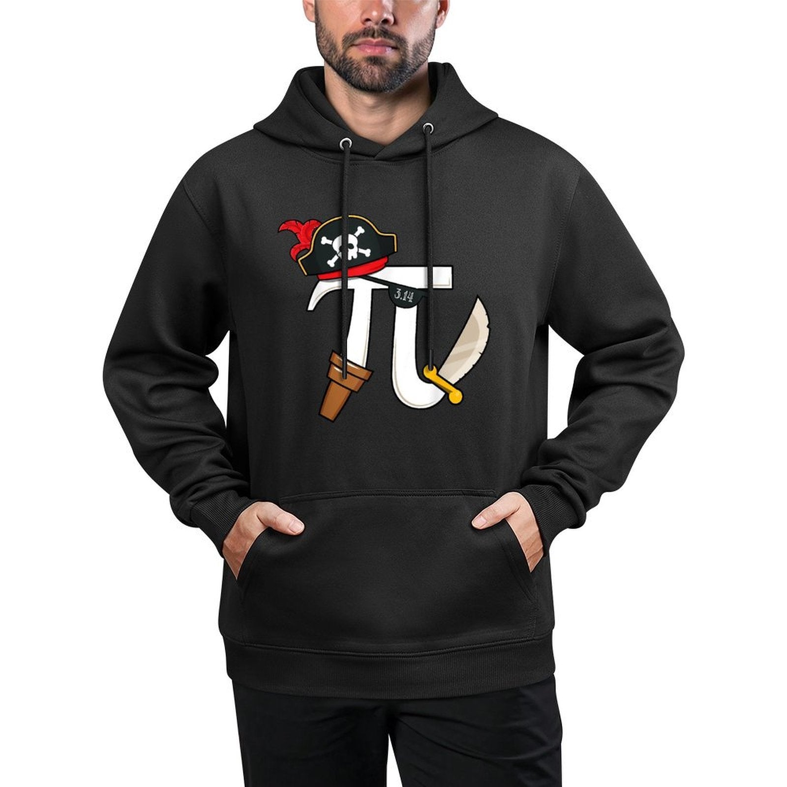 Funny Pi Rate Pirate Pi Day Boys Girls Science Math Teacher Adjustable Hood Hoodie