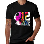 12 YEARS OF BEING AWESOME SOCCER 12TH BIRTHDAY  Stretchy T-Shirt