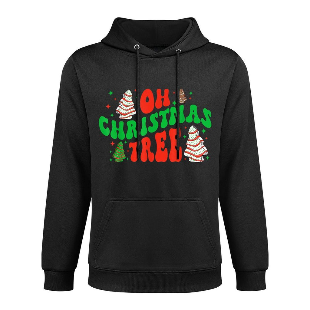 Oh Christmas Tree Xmas Snack Cake Family Pajama Matching Kangaroo Pocket Hoodie