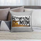 Greyhound Mum (brindle) Soft Gift Ready Throw Pillow