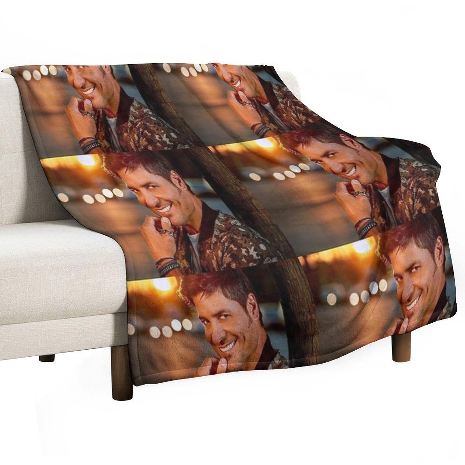 Chayanne Classic Photoshoot Machine-washable Throw Blanket