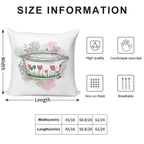 Vintage Pyrex Lucky In Love Bowl Soft Reinforced Edging Throw Pillow