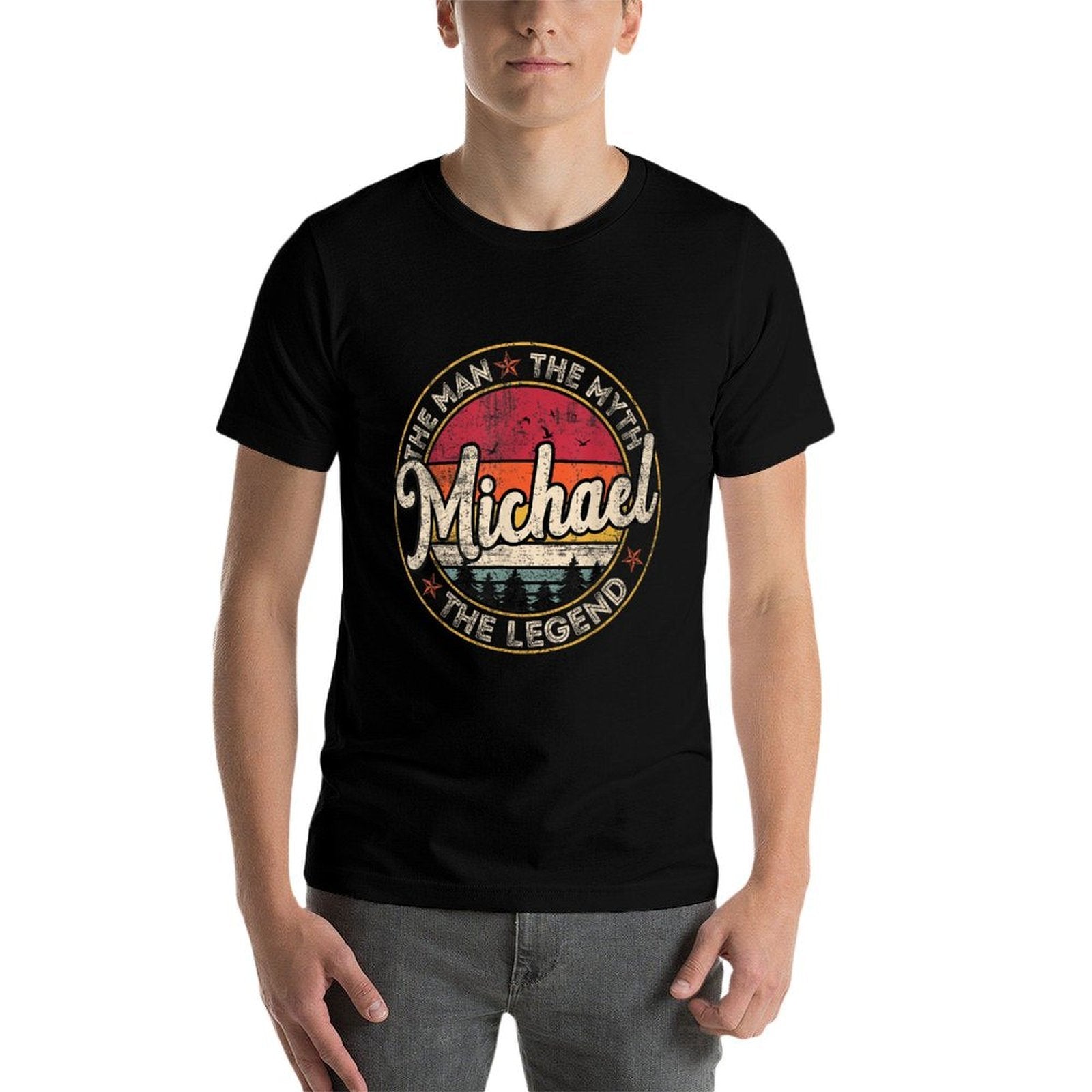 Michael The Man The Myth The Legend Personalized Name  Stretchy T-Shirt