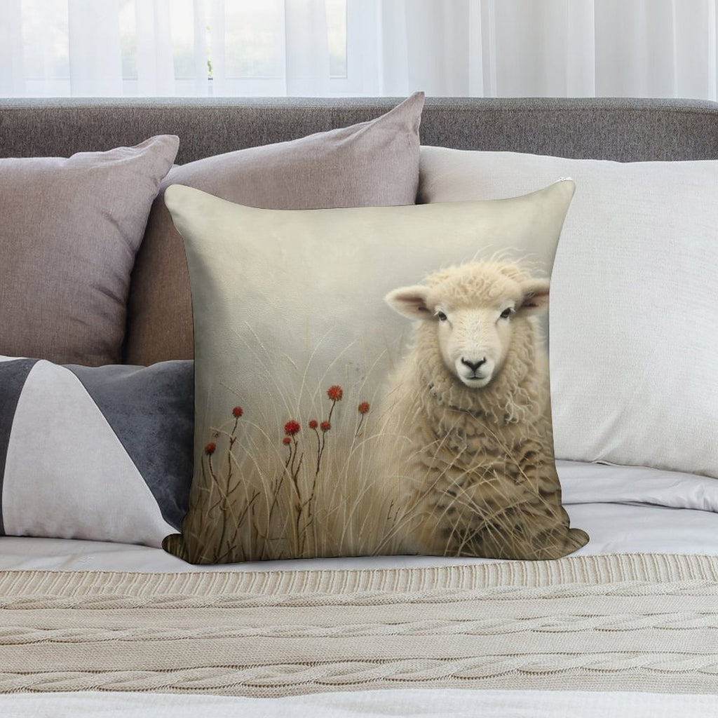 Bonny The Sheep Soft Skin-Friendly Throw Pillow