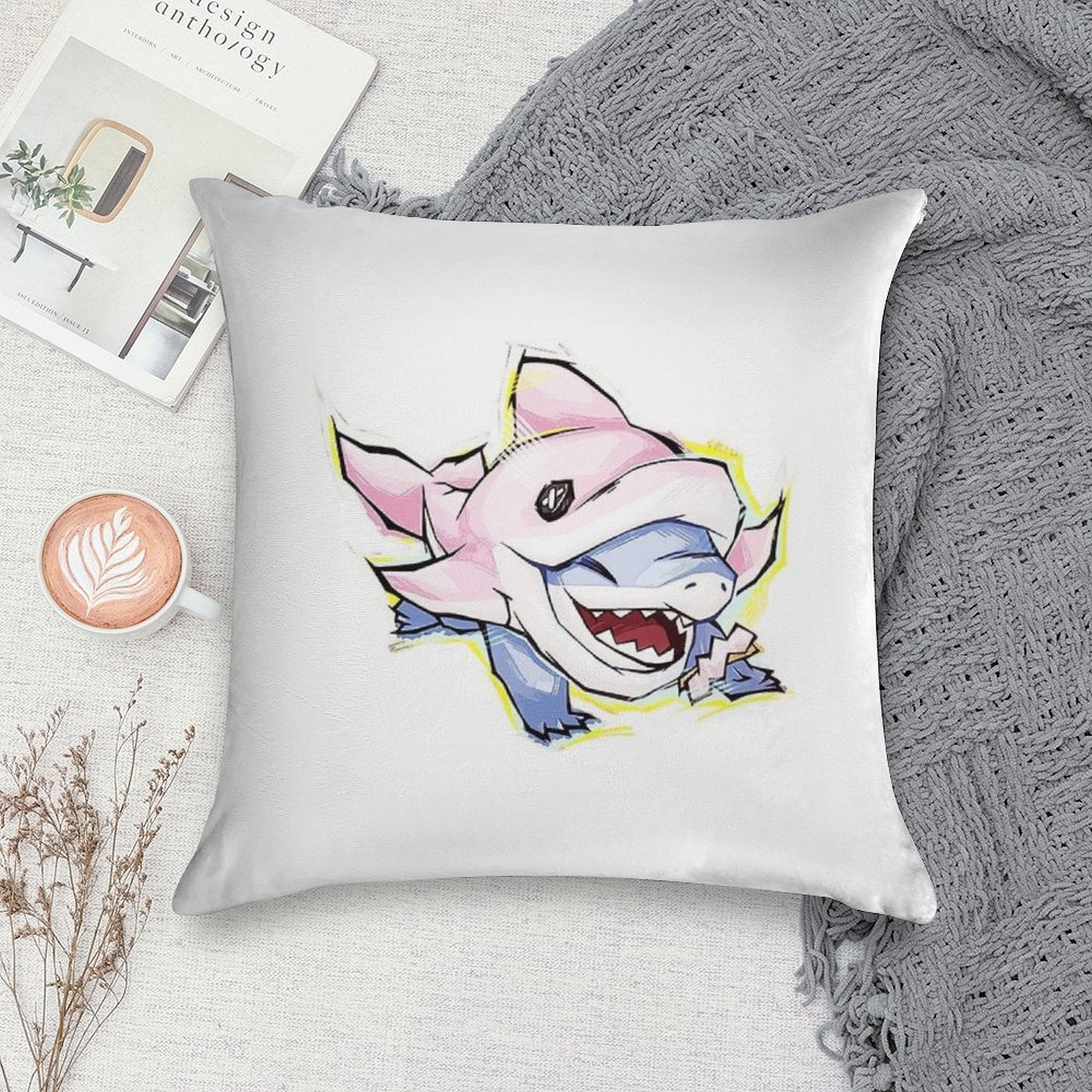 Rivals Jeff The Land Shark Incognito Dolphin Soft Home Decor Throw Pillow