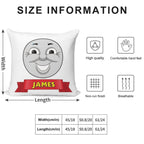 James (name Ribbon) Soft Skin-Friendly Throw Pillow