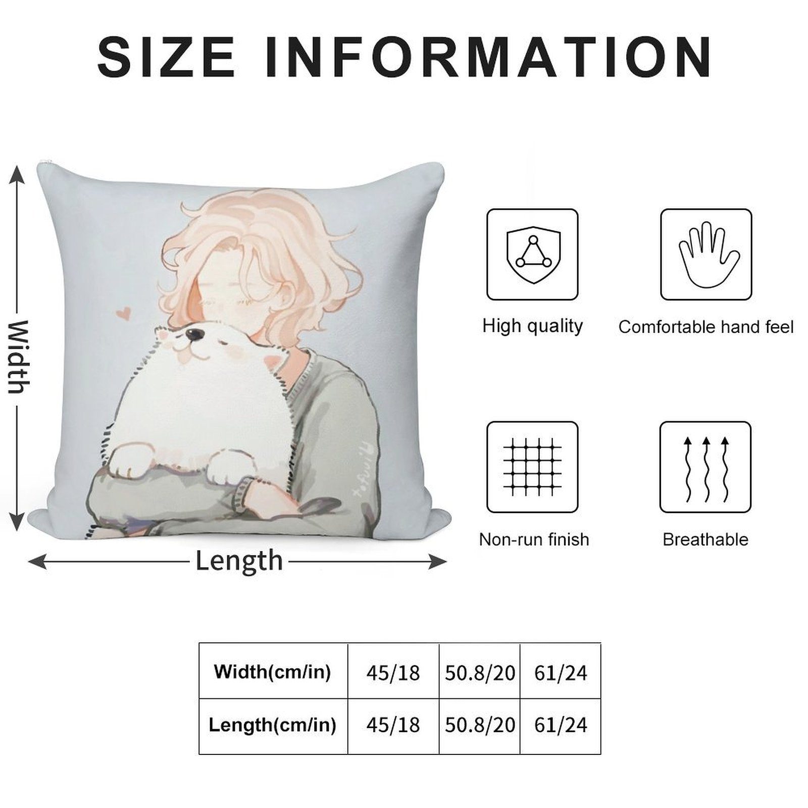 A Poof. Soft Shrink-Resistant Throw Pillow