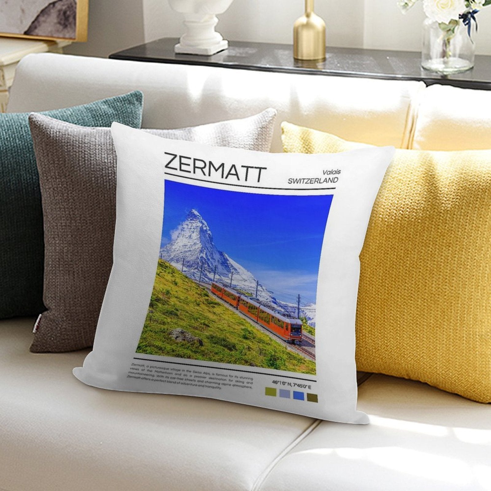 Zermatt - Switzerland - Photography Soft Hidden Zipper Throw Pillow