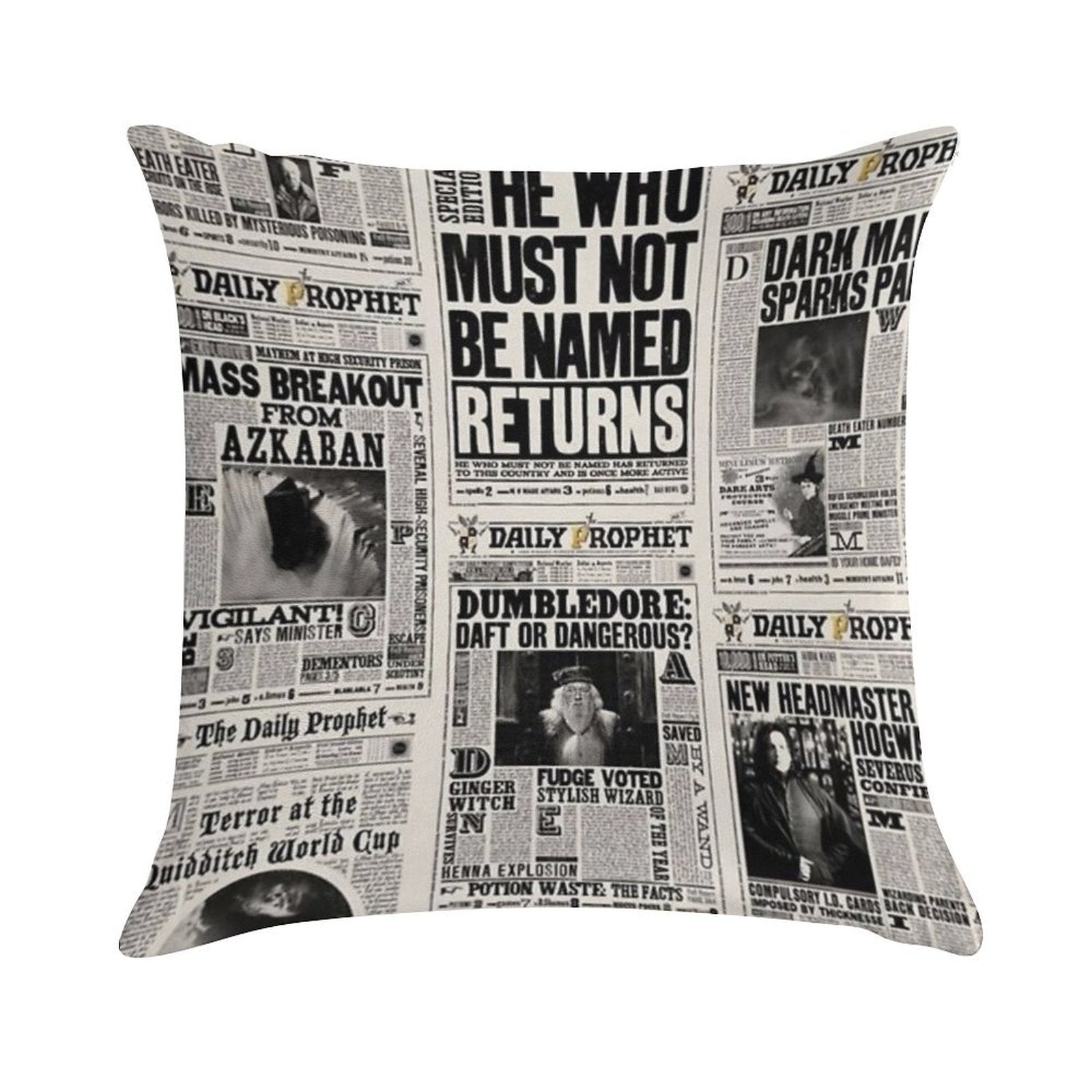 Fantasy Newspaper Soft Luxury Feel Throw Pillow
