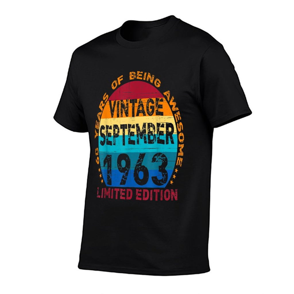 60 Years Old Vintage September 1963 Distressed 60th Birthday  Classic T-Shirt