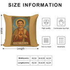 Saint Pedro Pascal – Protector of Chaotic Good Vibes Soft Hidden Zipper Throw Pillow