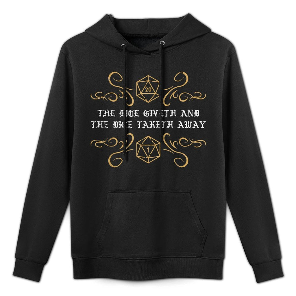 Gaming The Dice Giveth Taketh Away Funny Gamer Men Boys Kids Versatile Streetwear Hoodie