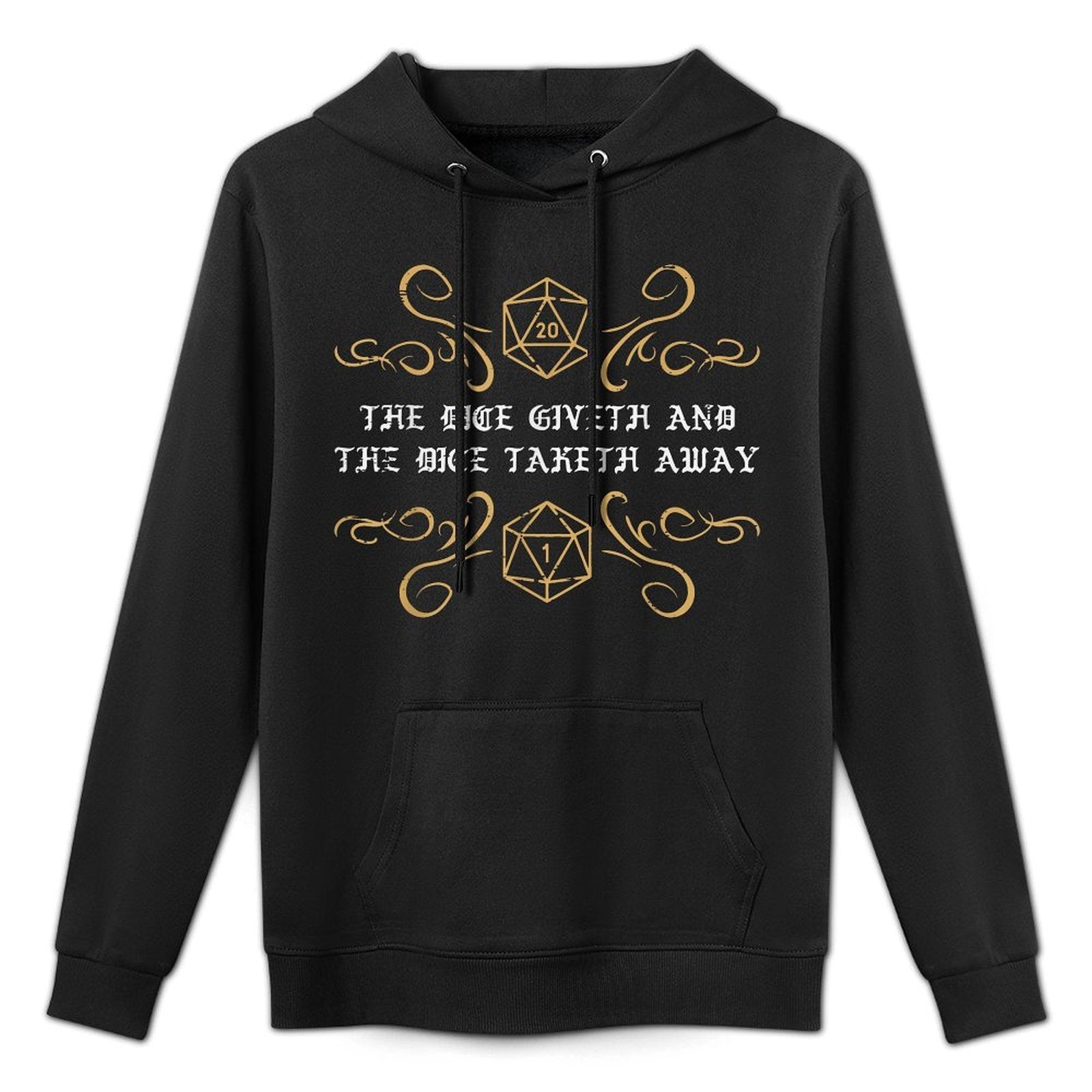 Gaming The Dice Giveth Taketh Away Funny Gamer Men Boys Kids Versatile Streetwear Hoodie