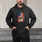 Pug American USA Patriotic 4th of July Unisex Design Hoodie
