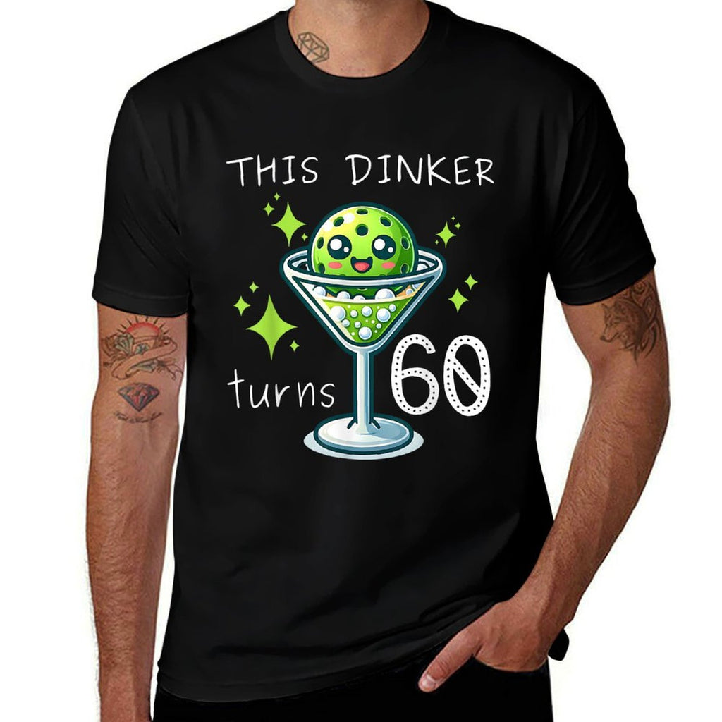 THIS DINKER TURNS 60 PICKLEBALL 60TH BIRTHDAY  Fade-proof Color T-Shirt