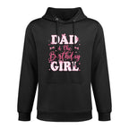 Dad Of The Birthday Girl Coquette Bow Birthday Family Breathable Fabric Hoodie