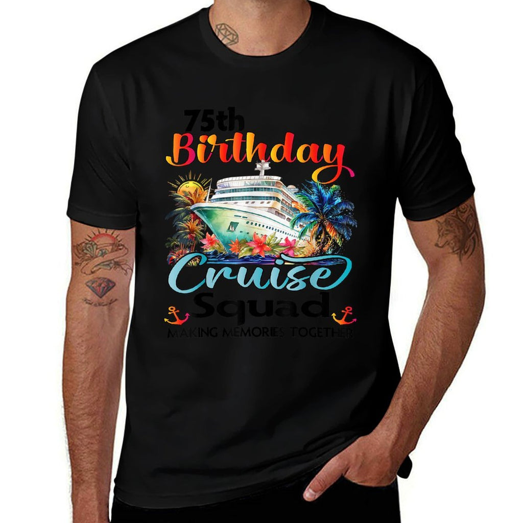 75th Birthday Cruise Squad Friends Family Vacation Matching  Classic T-Shirt