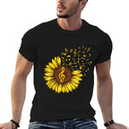 Sunflower Music Note Music Lovers  Easy-care T-Shirt