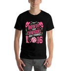 16Years Old Birthday Cowgirl Western 16yr Girl 16th Birthday  Wrinkle-resistant T-Shirt