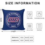 University of Illinois at Chicago - UIC Soft Bedroom Essential Throw Pillow