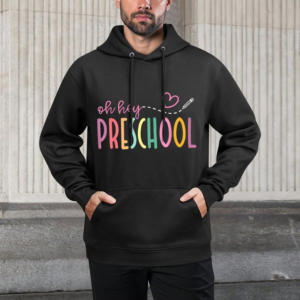 Oh Hey Preschool Welcome Back To School Teacher Student Kids Pilling-Resistant Hoodie