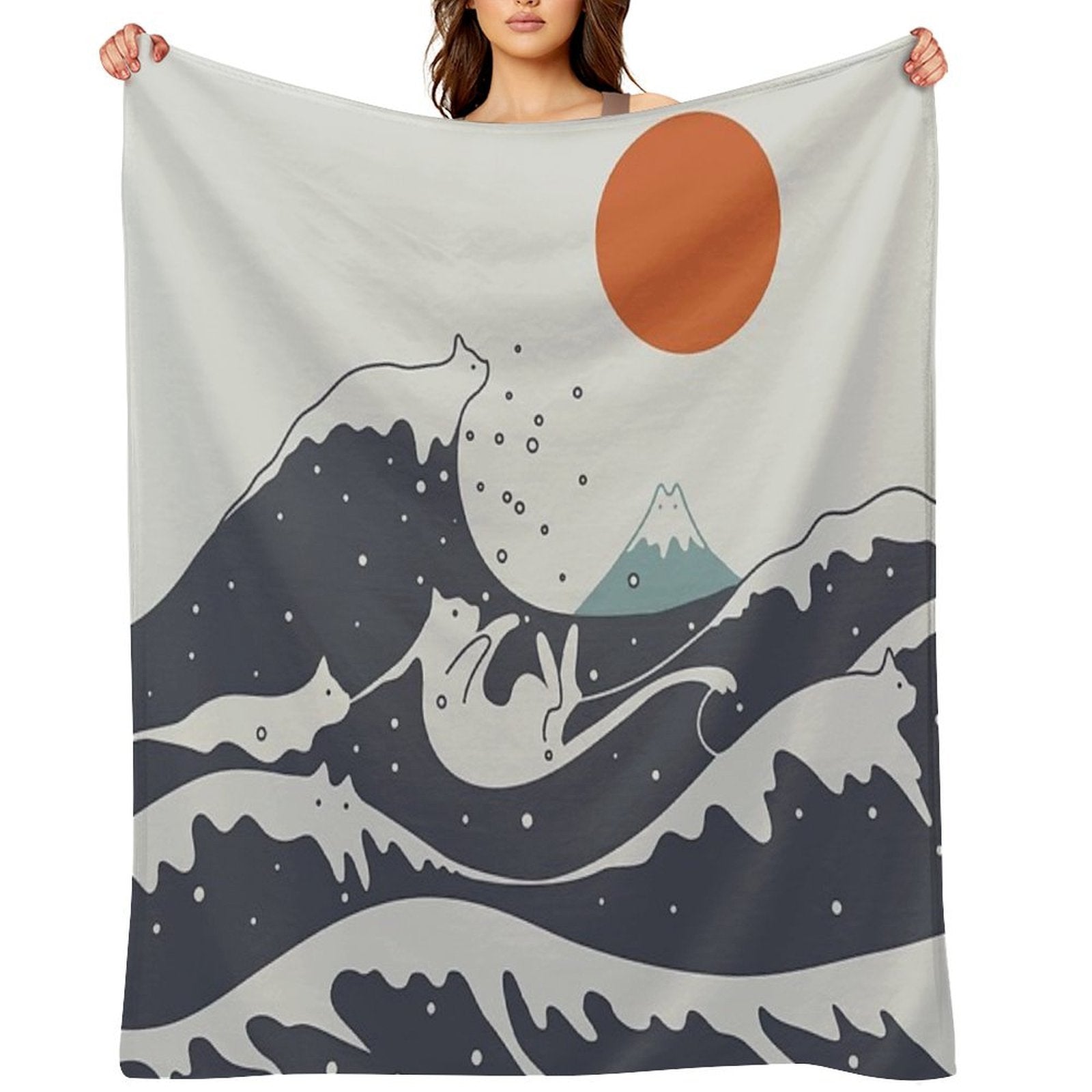 Cat Landscape 55A Multi-functional Throw Blanket